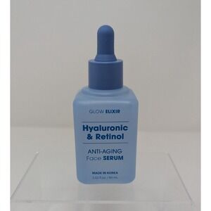 Korean Glow Elixir Hyaluronic & Retinol Anti-Aging Facial Serum 2.02 FL.OZ NEW